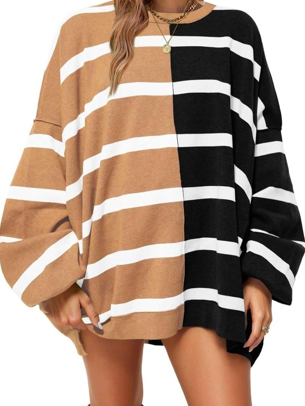 Women's Striped Pullover Sweater